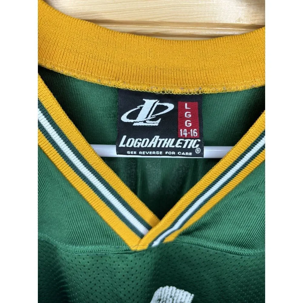 Vintage Logo Athletic‎ Green Bay Packers Brett Favre Jersey YOUTH Size L Large - Picture 2 of 6